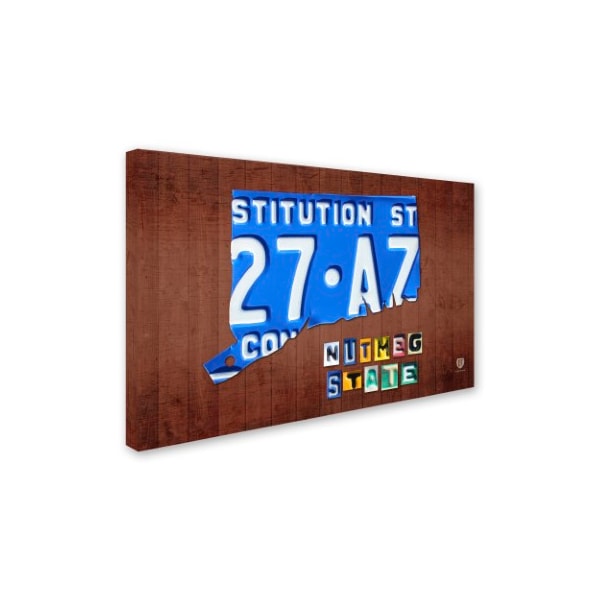 Design Turnpike 'Connecticut License Plate' Canvas Art,30x47